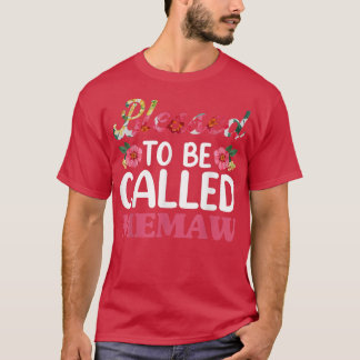 Blessed To Be Called Memaw Floral , Mothers Day Gr T-Shirt
