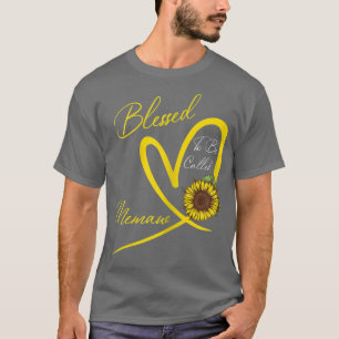 Blessed To Be Called Memaw Sunflower Heart T-Shirt