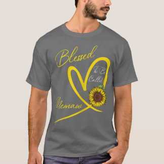 Blessed To Be Called Memaw Sunflower Heart T-Shirt