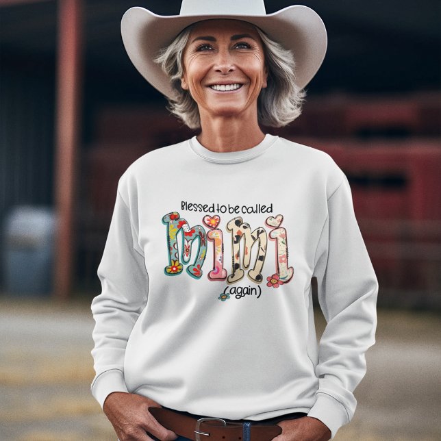 Blessed to Be Called Mimi Again Typography Sweatshirt (Creator Uploaded)