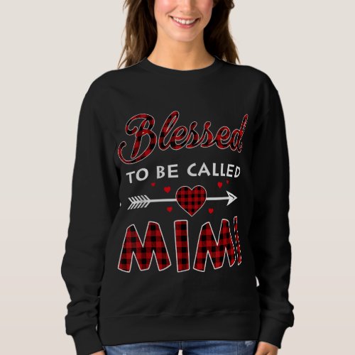 Blessed To Be Called Mimi Buffalo Plaid Grandma Ch Sweatshirt