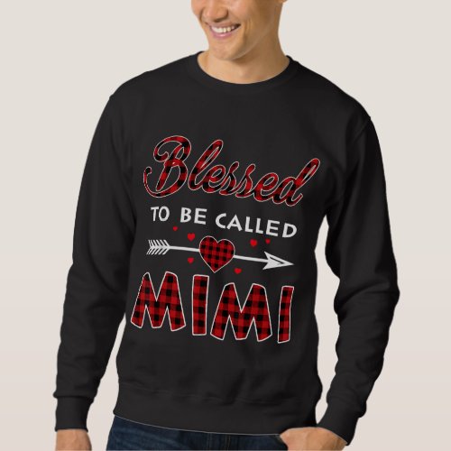 Blessed To Be Called Mimi Buffalo Plaid Grandma Ch Sweatshirt