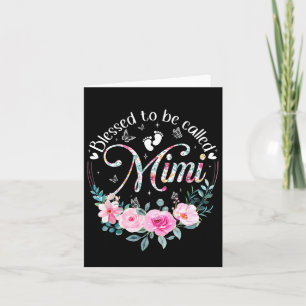 Blessed To Be Called Mimi Cute Floral Mothers Day  Card