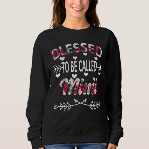 Blessed To Be Called Mimi Mothers Day Floral Deco Sweatshirt