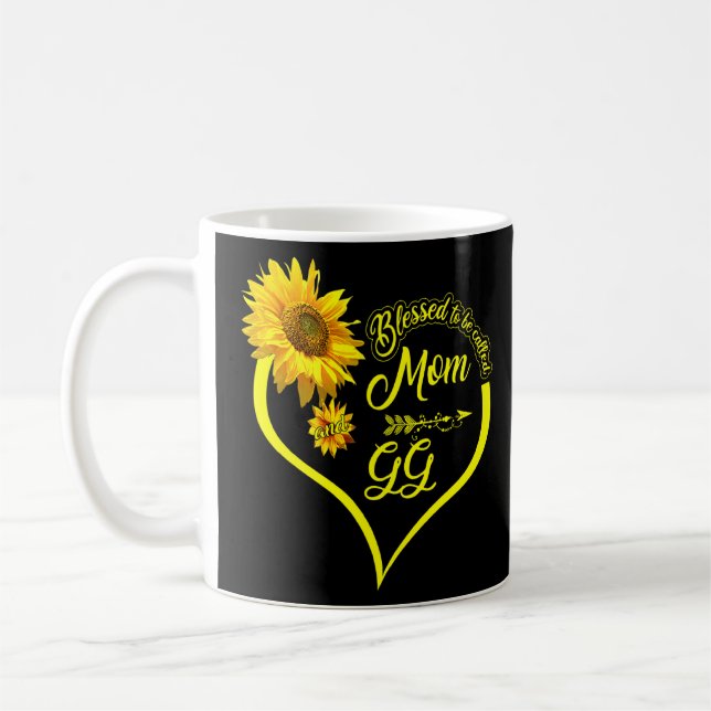 Blessed To Be Called Mom And Gg Mother's Day Sunfl Coffee Mug (Left)