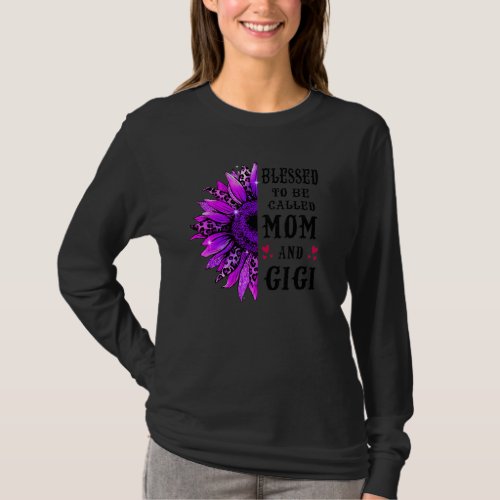 Blessed To Be Called Mom And Gigi Sunflower Cute M T_Shirt