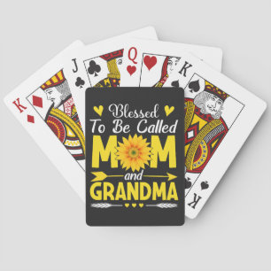 Blessed to Be Called Mom and Grandma Poker Cards