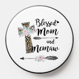 Blessed To Be Called Mom And MEMAW Floral Xmas PopSocket