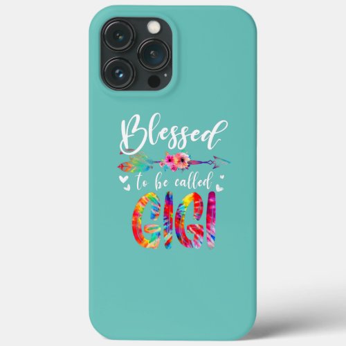 Blessed To Be Called Mom Gigi Floral Tie Dye iPhone 13 Pro Max Case