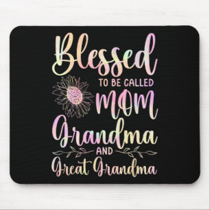 Blessed To Be Called Mom Grandma And Great Grandma Mouse Pad