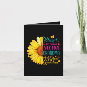Blessed To Be Called Mom Grandma Great Holiday Card