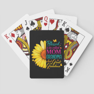 Blessed To Be Called Mom Grandma Great Poker Cards