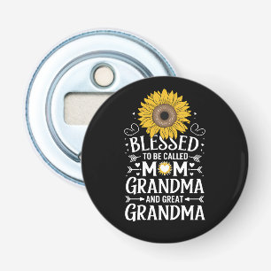 Blessed To Be Called Mom Grandma Great Sunflower Bottle Opener