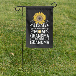 Blessed To Be Called Mom Grandma Great Sunflower Garden Flag