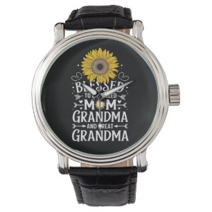 Blessed To Be Called Mom Grandma Great Sunflower Watch
