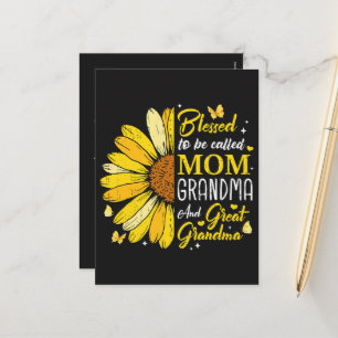 Blessed to Be Called Mom Grandma Holiday Postcard