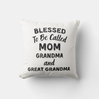 Blessed To Be Called Mom Grandma Mother's Day Throw Pillow