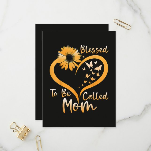 Blessed To Be Called Mom Invitation Postcard (Front/Back In Situ)