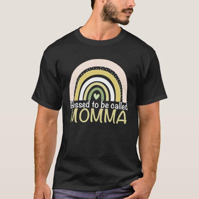 Blessed To Be Called Momma Boho Rainbow Mother s D T-Shirt (Front)