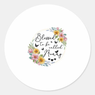 Blessed To Be Called Mommy Sunflower Mommy Mothers Classic Round Sticker