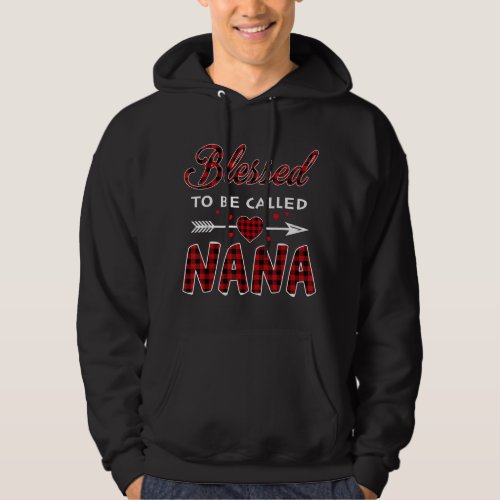 Blessed To Be Called Nana Buffalo Plaid Grandma Ch Hoodie