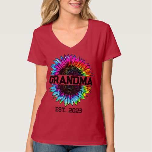 Blessed To Be Called Nana Mimi Gigi Tie Die Flower T_Shirt