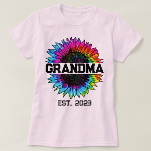 Blessed To Be Called Nana Mimi Gigi Tie Die Flower T_Shirt