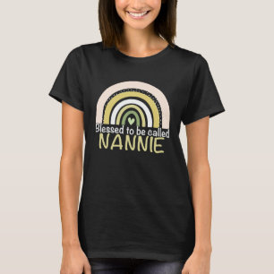 Blessed To Be Called Nannie Boho Rainbow Mother s  T-Shirt