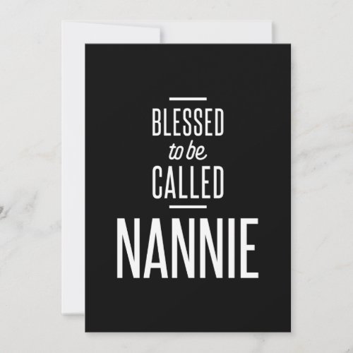 Blessed To Be Called Nannie Thank You Card