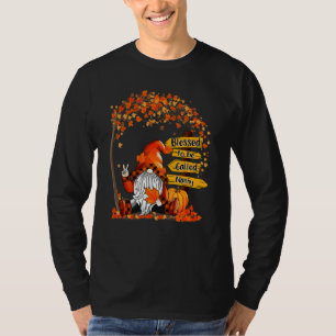 Blessed To Be Called Nanny Gnome Fall Autumn Thank T-Shirt