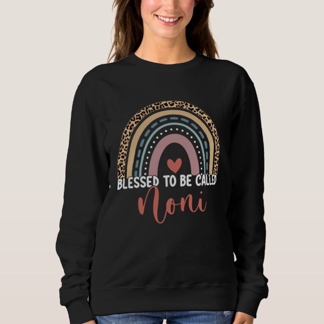 Blessed To Be Called Noni Rainbow Mothers Day Leop Sweatshirt (Front)