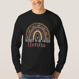 Blessed To Be Called Nonna Rainbow Leopard Nonna W T-Shirt