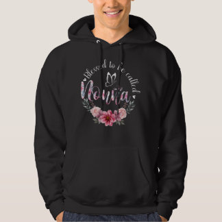 Blessed To Be Called Nonna Women Floral Decor Gran Hoodie