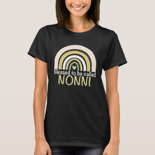 Blessed To Be Called Nonni Boho Rainbow Mother s D T-Shirt