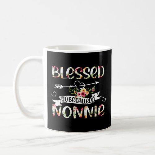 Blessed to be called Nonnie Floral  Grandma Mother Coffee Mug