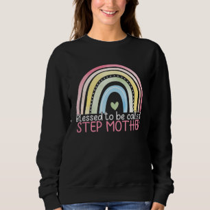 Blessed To Be Called Stepmother Rainbow Happy Moth Sweatshirt