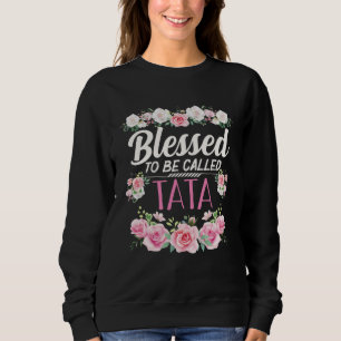 Blessed To Be Called Tata Christmas Grandma Grandm Sweatshirt