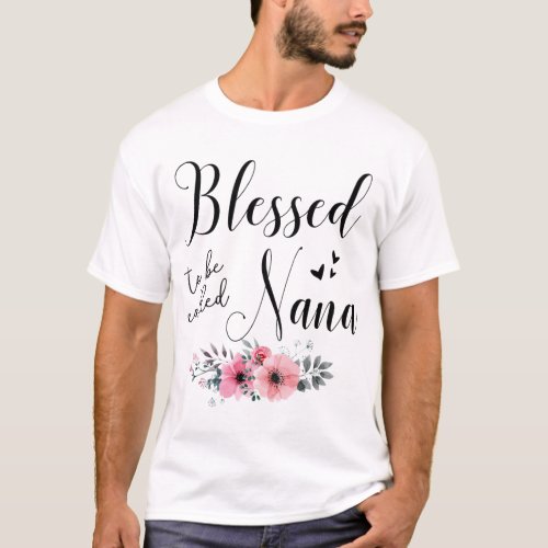 Blessed To Be Nana Grandma Women Christmas Mother T_Shirt