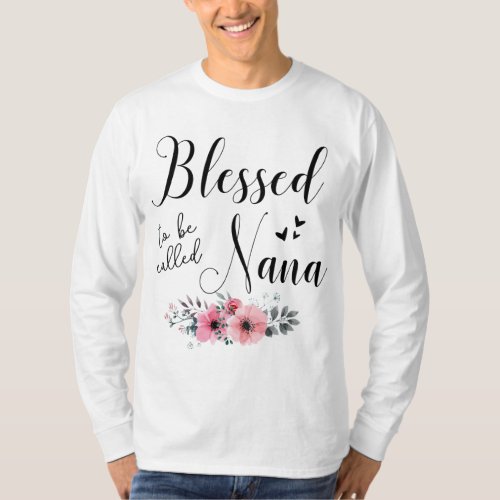 Blessed To Be Nana Grandma Women Christmas Mother T_Shirt