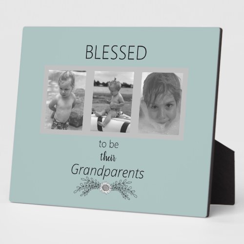 Blessed to be Their Grandparents Multi_Photo Plaque