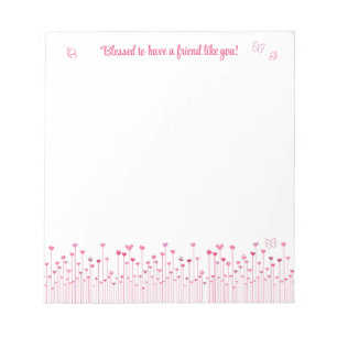 Blessed to Have You Pink Valentine Notepad