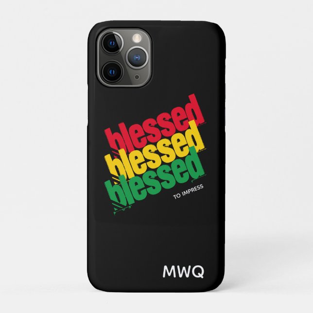 BLESSED TO IMPRESS Monogram Case-Mate iPhone Case (Back)