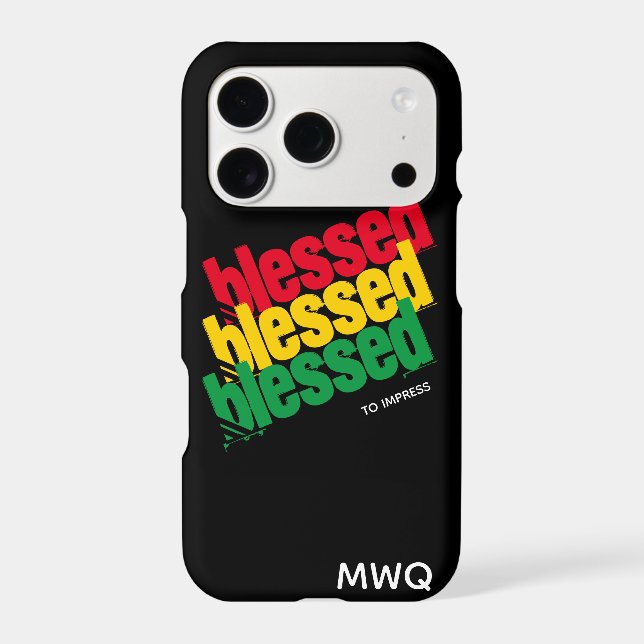 BLESSED TO IMPRESS Monogram Iphone Case (Back)