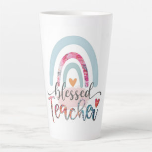 Blessed to Teach – A Rainbow of Gratitude Latte Mug