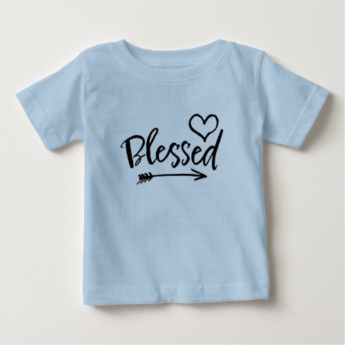 Blessed Trendy Modern Script Baby T_Shirt