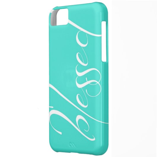 Blessed Turquoise Statement iPhone 5s Case (Back Left)