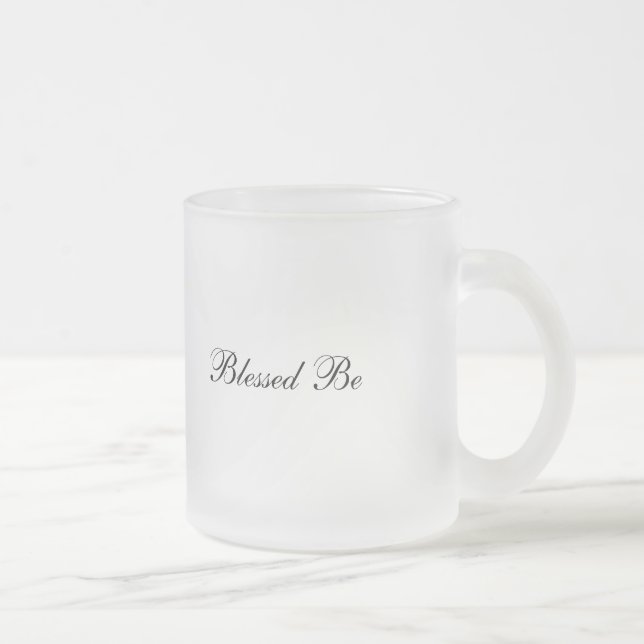 Blessed under the Moon Frosted Glass Coffee Mug (Right)