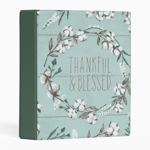 Blessed VI Mint  Thankful  Blessed Mini Binder