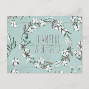 Blessed VI Mint Thankful & Blessed Postcard