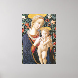 Blessed Virgin Madonna and Child Jesus Canvas Print
